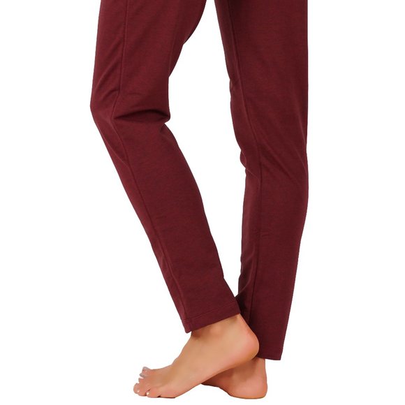Women's Burgundy Joggers - Picture 3 of 4